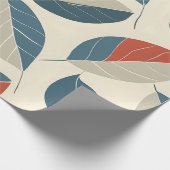 Papier Cadeau Motif Leaf moderne (Coin)