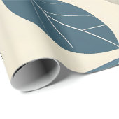 Papier Cadeau Motif Leaf moderne (Coin rond)