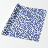 Papier Cadeau Motif léopard bleu (Déroulé)