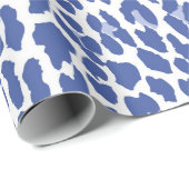 Papier Cadeau Motif léopard bleu (Coin rond)
