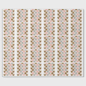 Papier Cadeau Motif Léopard Chic et Triangle Rose (Plat)