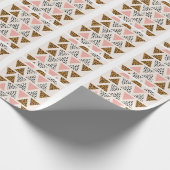 Papier Cadeau Motif Léopard Chic et Triangle Rose (Coin)