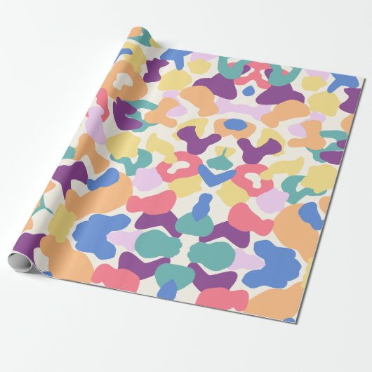 Papier Cadeau Motif léopard coloré (Déroulé)
