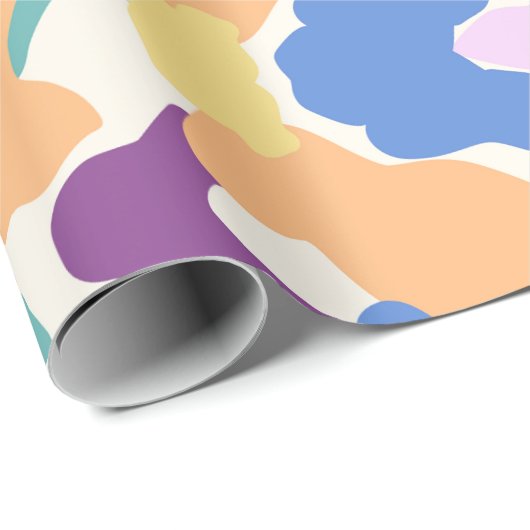 Papier Cadeau Motif léopard coloré (Coin rond)