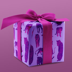 Papier Cadeau Motif Léopard et Tiger Rose et Clair