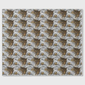 Papier Cadeau Motif Leopard & Peonies (Plat)