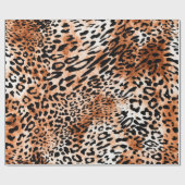 Papier Cadeau Motif léopard, poster de animal africain (Plat)