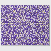 Papier Cadeau Motif léopard pourpre et or (Plat)