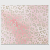 Papier Cadeau Motif léopard rose (Plat)