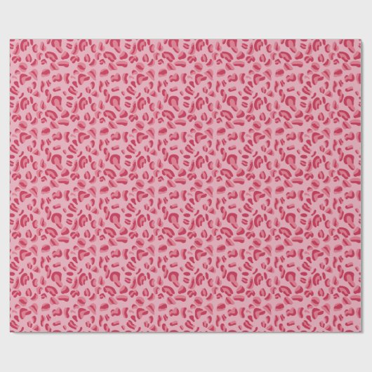 Papier Cadeau Motif léopard rose (Plat)