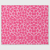 Papier Cadeau Motif léopard rose (Plat)