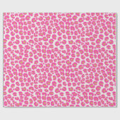 Papier Cadeau Motif léopard rose chaud (Plat)