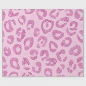 Papier Cadeau Motif Léopard Rose Pailleté (Plat)