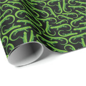Papier Cadeau Motif Lizard vert (Coin rond)