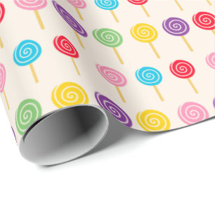 Papier Cadeau Motif Lollipop