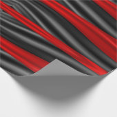 Papier Cadeau Motif long rouge et noir (Coin)
