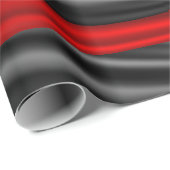 Papier Cadeau Motif long rouge et noir (Coin rond)