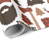 Papier Cadeau Motif Lumberjack (Coin rond)