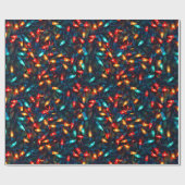 Papier Cadeau Motif lumineux de Noël (Plat)