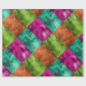 Papier Cadeau Motif lumineux de ton de bijou (Plat)