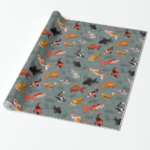 Motif lumineux d'étang à poissons de Koi