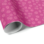 Papier Cadeau Motif Magenta Berry (Coin rond)