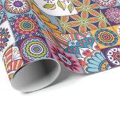 Papier Cadeau Motif Mandala (Coin rond)