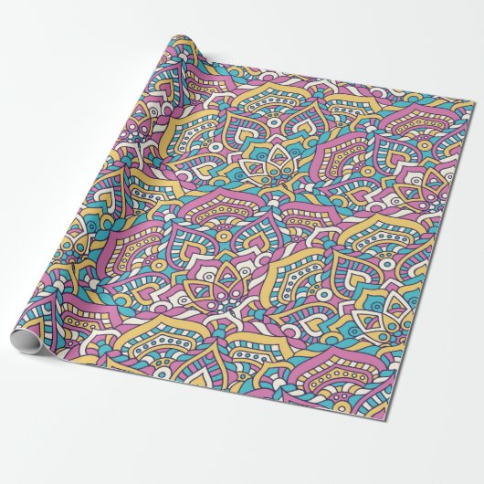 Papier Cadeau Motif Mandala (Déroulé)