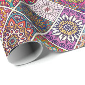 Papier Cadeau Motif Mandala (Coin rond)