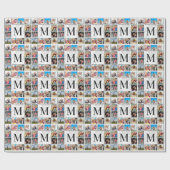 Papier Cadeau Motif Marbre blanc en pierre (Plat)
