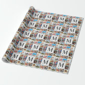 Papier Cadeau Motif Marbre blanc en pierre (Déroulé)