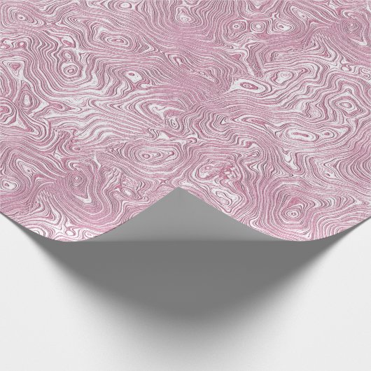 Papier Cadeau Motif marbré Moire en soie en rose Dusty (Coin)