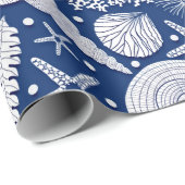 Papier Cadeau Motif Marin (Coin rond)