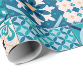 Papier Cadeau Motif marocain en carreaux (Coin rond)