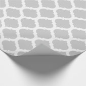 Papier Cadeau Motif marocain gris et blanc (Coin)