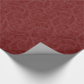 Papier Cadeau Motif Maroon Henna Swirl (Coin)