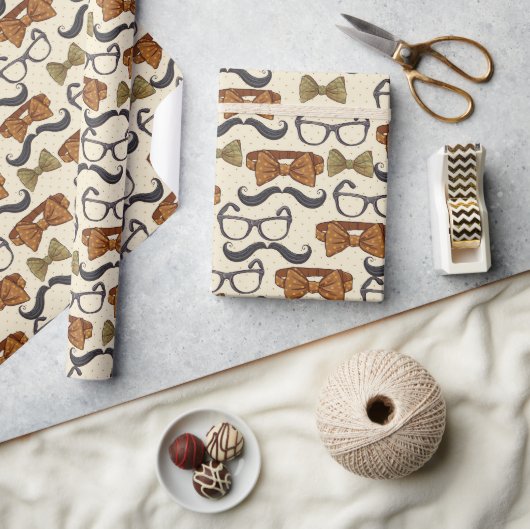 Papier Cadeau Motif Masculin Vintage (Artisanat)