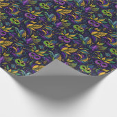 Papier Cadeau Motif Masterpiece Mardi Gras Masques (Coin)