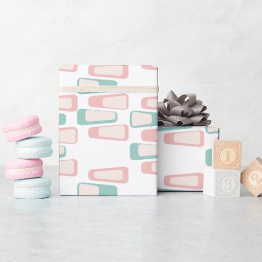 Papier Cadeau Motif Mid Century (Baby Shower)