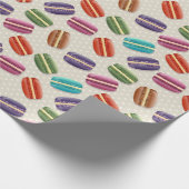 Papier Cadeau Motif mignon coloré de macarons (Coin)