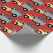 Papier Cadeau Motif mignon de camion à benne basculante (Coin)
