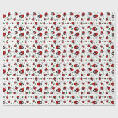 Papier Cadeau Motif mignon de coccinelle (Plat)