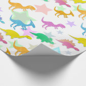Papier Cadeau Motif mignon de dinosaures (Coin)