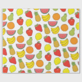 Papier Cadeau Motif mignon de fruit (Plat)