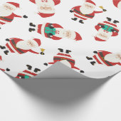 Papier Cadeau Motif mignon de Noël du père noël (Coin)