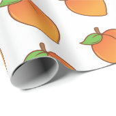 Papier Cadeau Motif mignon de pêche (Coin rond)