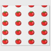 Papier Cadeau Motif mignon de tomate (Plat)