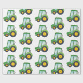 Papier Cadeau Motif mignon de tracteur (Plat)