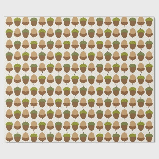 Papier Cadeau Motif mignon d'écrou borgne d'automne d'automne (Plat)