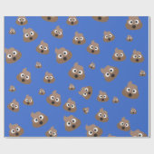 Papier Cadeau Motif mignon d'Emoji de dunette (Plat)